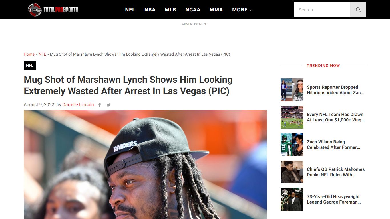 Mug Shot of Marshawn Lynch Shows Him Looking Extremely Wasted After ...